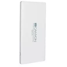 Аккумулятор внешний универсальный Canyon CNS-TPBP5W белый, 5000мАч, lightning, USB, 1.5A/2A, литий-полимерный, индикатор заряда