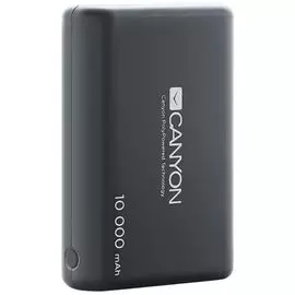 Аккумулятор внешний универсальный Canyon PB-104 CNS-CPBP10B 10000mAh, 5V/2.1A, 5V/2.1A(Max, 3in1 USB cable length 0.3m), black