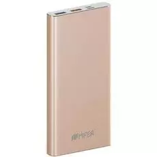 Аккумулятор внешний универсальный HIPER MPX10000 Li-Pol 10000mAh 3A+3A+3A 2xUSB 1xType-C, золотой