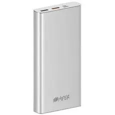 Аккумулятор внешний универсальный HIPER MPX15000 Li-Pol 15000mAh 3A+3A+2.4A 2xUSB 1xType-C, серебристый
