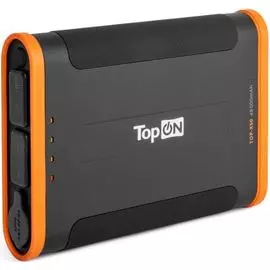 Аккумулятор внешний универсальный TopOn TOP-X50 48000mAh Type-C PD 60W, USB1 QC3.0, USB2 12W, авторозетка 180W, фонарь, защита от брызг, LiFePO4, черн