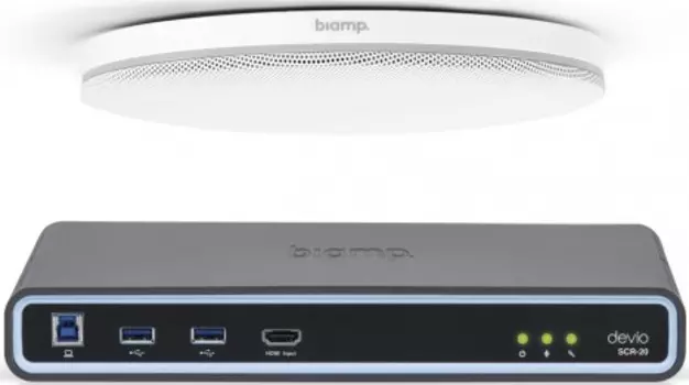 Акустическая система BIAMP DevioSCR-20CX(White) 912.0503.900/911.0503.900 В комплекте: (хаб) SCR-20-1 шт. + микрофон TСM-XEX-1 шт.: технология Beamtra