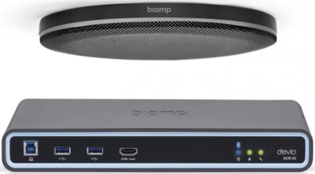 Акустическая система BIAMP DevioSCR-25CX(BLACK) 912.0514.900/911.0514.900 В комплекте: (хаб) SCR-25(Bluetooth)-1 шт. + микрофон TСM-XEX-1 шт.: техноло