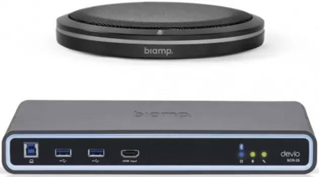 Акустическая система BIAMP DevioSCR-25TX(BLACK) 912.0515.900/911.0515.900 В комплекте:аудиопроцессор (хаб) SCR-25(Bluetooth)-1 шт. + настольный микроф