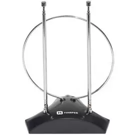 Антенна Harper ADVB-2010 H00001352 комнатная, пассивная, DVB-T2, VHF/UHF (174–230 MHz, 470-862 MHz), 5-7 dB, 75 , 3 dB, 1.5 м
