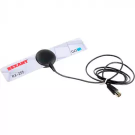 Антенна Rexant 34-0255 ТВ комнатная для цифрового телевидения DVB-T2 на присоске (модль RX-255) (Р)