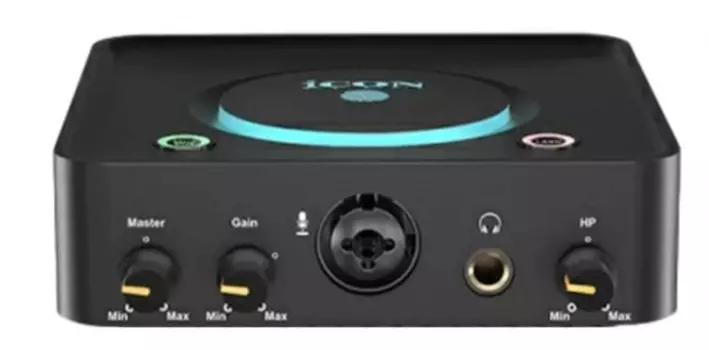 Аудиоинтерфейс Icon USolo Live 110313A2005 для стримов, АЦП/ЦАП: 24бит/192кГц, 20-20000 Гц, 108 дБ, S/N: -108 дБ, THD+N: -91 дБ, Combo XLR/TRS микр.вх