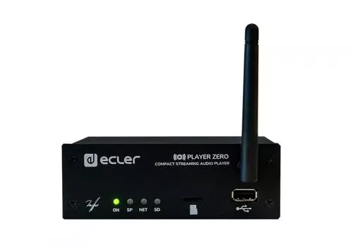 Аудиоплеер Ecler PLAYER ZERO со стереовыходом (2хRCA), Wi-Fi, Ethernet, USB, microSD, интернет-радио, DLNA и AirPlay