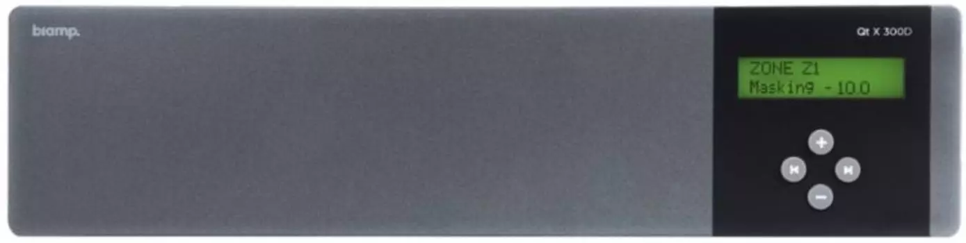 Аудиопроцессор BIAMP Qt X 300D 912.0218.900/911.0218.900 3-зонный (модуль) для управления звуковой маскировкой (SoundMasking). Макс. кол-во эмиттеров: