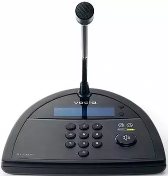 Аудиопроцессор BIAMP VOCIADS-10 912.0252.900/911.0252.900 Vocia Desktop-mounted Paging Station, 10 Buttons with hand-held microphone