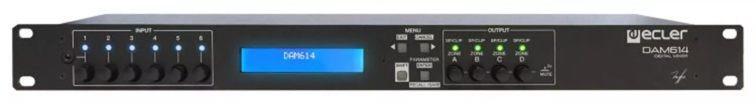 Аудиопроцессор Ecler DAM614 DSP с программируемым микшером