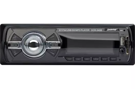Автомагнитола Digma DCR-340B 1DIN 4x45Вт