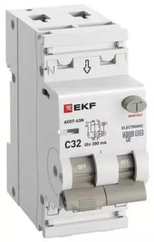 Автомат дифференциальный EKF D63N26EA32C300 АВДТ-63N 1P+N 32А (C) 300мА (A) эл 6кА PROXIMA