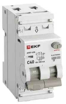 Автомат дифференциальный EKF D63N26EA40C300 АВДТ-63N 1P+N 40А (C) 300мА (A) эл 6кА PROXIMA
