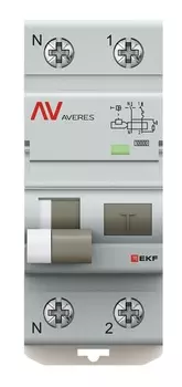Автомат дифференциальный EKF rcbo10-1pn-16B-30-a-av DVA-10 1P+N 16А (B) 30мА (A) 10кА AVERES