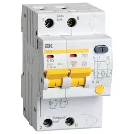 Автоматический выключатель дифф. тока (АВДТ) IEK MAD10-2-010-C-100