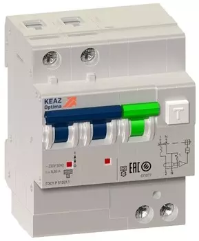 Автомат дифференциальный КЭАЗ 103457 OptiDin VD63-22C40-A-УХЛ4 2P C40 30mA