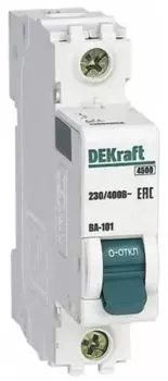 Автоматический выключатель DEKraft 11001DEK 1Р 1А х-ка B ВА-101 4,5кА