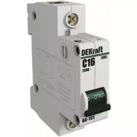 Автоматический выключатель DEKraft 11005DEK ВА-101 1Р 10А (B) 4,5кА