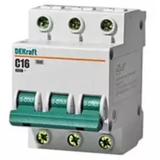 Автоматический выключатель DEKraft 11078DEK 3Р 16А х-ка C ВА-101 4,5кА