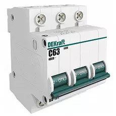 Автоматический выключатель DEKraft 11079DEK ВА-101 - 3P, тип хар-ки C, 20 А, 400 В AC, 4.5кА