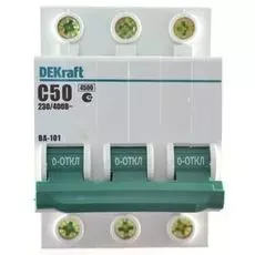 Автоматический выключатель DEKraft 11083DEK 3Р 50А х-ка C ВА-101 4,5кА