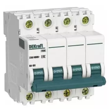 Автоматический выключатель DEKraft 11086DEK 4Р 2А х-ка C ВА-101 4,5кА