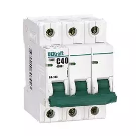 Автоматический выключатель DEKraft 12083DEK ВА-103 3Р 3А (C) 6кА