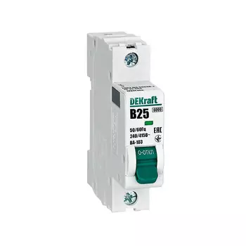 Автоматический выключатель DEKraft 12211DEK 1Р 25А х-ка B ВА-103 6кА