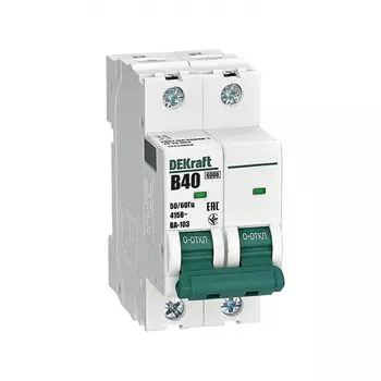 Автоматический выключатель DEKraft 12229DEK 2Р 40А х-ка B ВА-103 6кА