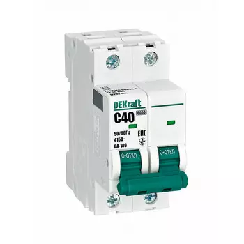 Автоматический выключатель DEKraft 12293DEK 2Р 40А х-ка C ВА-103 6кА