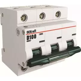 Автоматический выключатель DEKraft 13008DEK ВА-201 - 3P, тип хар-ки C, 80 А, 400 В AC, 4.5кА
