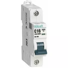 Автоматический выключатель DEKraft 13103DEK ВА-105 - 1P, тип хар-ки B, 6 А, 230 В AC, 10кА