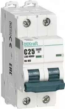 Автоматический выключатель DEKraft 13160DEK ВА-105 2P C кривая 1A 10кА