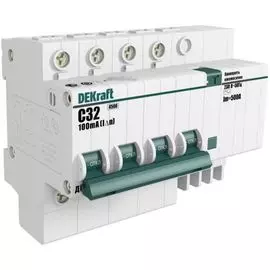 Автоматический выключатель DEKraft 15045DEK диф. тока 4п C 25А 300мА тип AC ДИФ-101 4.5кА SchE