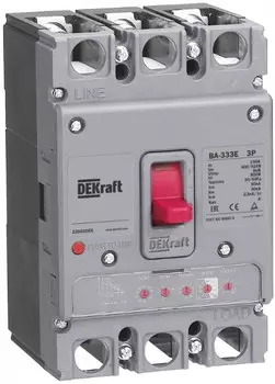 Автоматический выключатель DEKraft 22492DEK cиловой с электрон. расц. 3P 100А 50кА ВА-333E