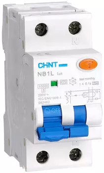 Автоматический выключатель дифф. тока (АВДТ) CHINT 203110 1P+N, тип хар-ки C, 32А, 30mA, тип AС, 10кА NB1L (R)