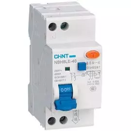 Автоматический выключатель дифф. тока (АВДТ) CHINT 206062 1P+N, тип характеристики C, 16A, 30mA, 4.5kA, NBH8LE-40 (R)