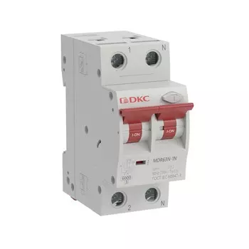 Автоматический выключатель дифф. тока (АВДТ) DKC MDR63N-1N2C10-A MDR63N 1P+N 10A C 30mA 6kA тип A, "YON max"