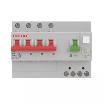 Автоматический выключатель дифф. тока (АВДТ) DKC MDV63-43C50-A 6kA, тип характеристики C, 3P+N, 50A, тип A, 7 модулей, "YON"