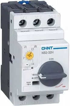 Автоматический выключатель для защиты двигателя CHINT 253597 NS2-32H 1-1.6А с поворотной ручкой (R)