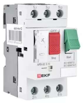 Автоматический выключатель для защиты двигателя EKF apd-me-10 АПД-32 6-10А