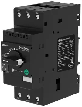 Автоматический выключатель для защиты двигателя Systeme Electric GM3P65 GM3P 48-65A комб.расцепитель пов.рук. винт.заж. (GV3P65)