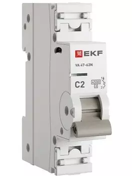 Автоматический выключатель EKF M634102C 1P 2А (C) 4,5kA ВА 47-63N PROxima