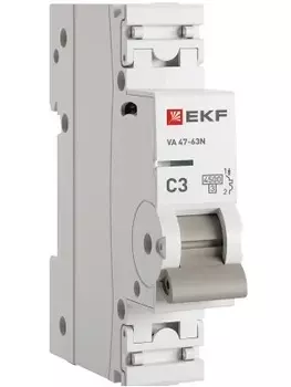Автоматический выключатель EKF M634103C 1P 3А (C) 4,5kA ВА 47-63N PROxima