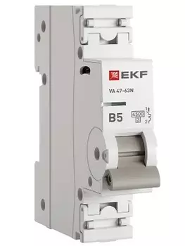 Автоматический выключатель EKF M634105B 1P 5А (В) 4,5kA ВА 47-63N PROxima