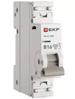 Автоматический выключатель EKF M634116B 1P 16А (В) 4,5kA ВА 47-63N PROxima