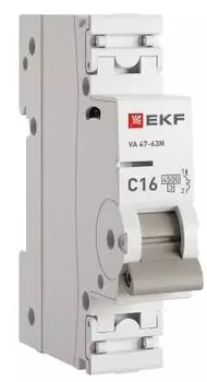 Автоматический выключатель EKF M634116C 1P 16А (C) 4,5kA ВА 47-63N PROxima