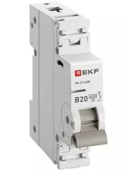 Автоматический выключатель EKF M634120B 1P 20А (В) 4,5kA ВА 47-63N PROxima