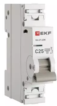 Автоматический выключатель EKF M634125C 1P 25А (C) 4,5kA ВА 47-63N PROxima